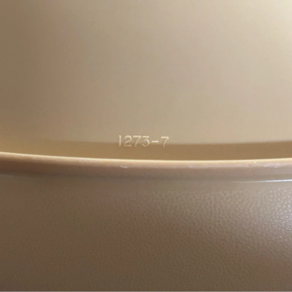Vintage Tupperware 4-Piece Oval Microwave Steamer Cooker Gold with Inserts & Lid
